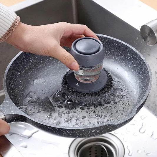 2 in 1 Liquid Soap Dispensing Palm Brush (Pack of 2)